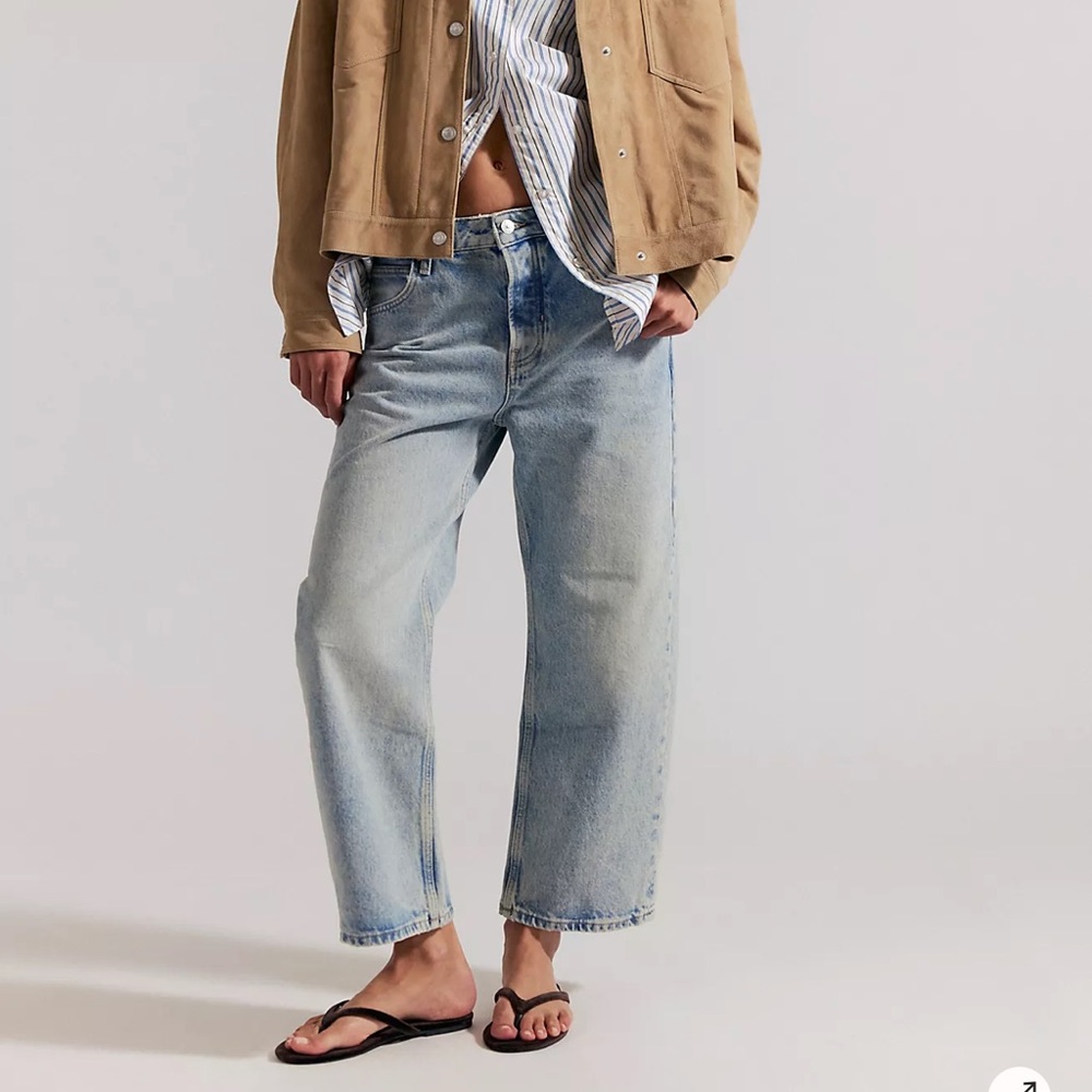 We The Free Light Wash Boyfriend Jeans - Faded Blue